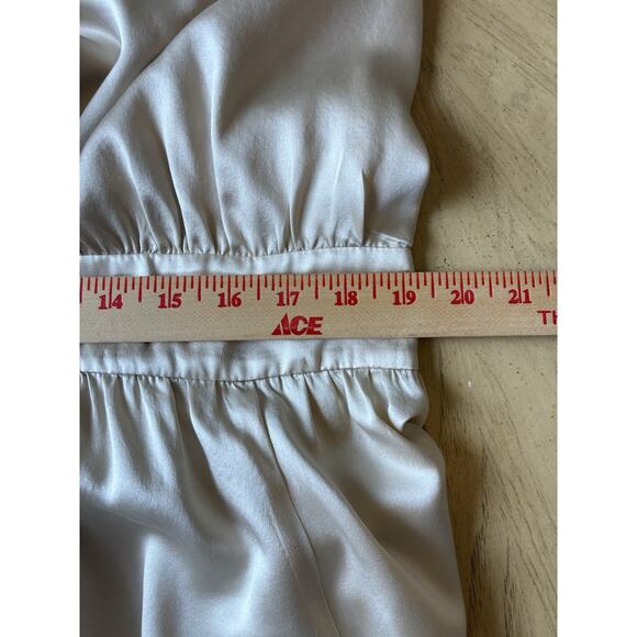 Reformation Alani Silk Maxi Dress Champagne Prom Bridesmaid Greek Goddess Sz 16 - Picture 7 of 16